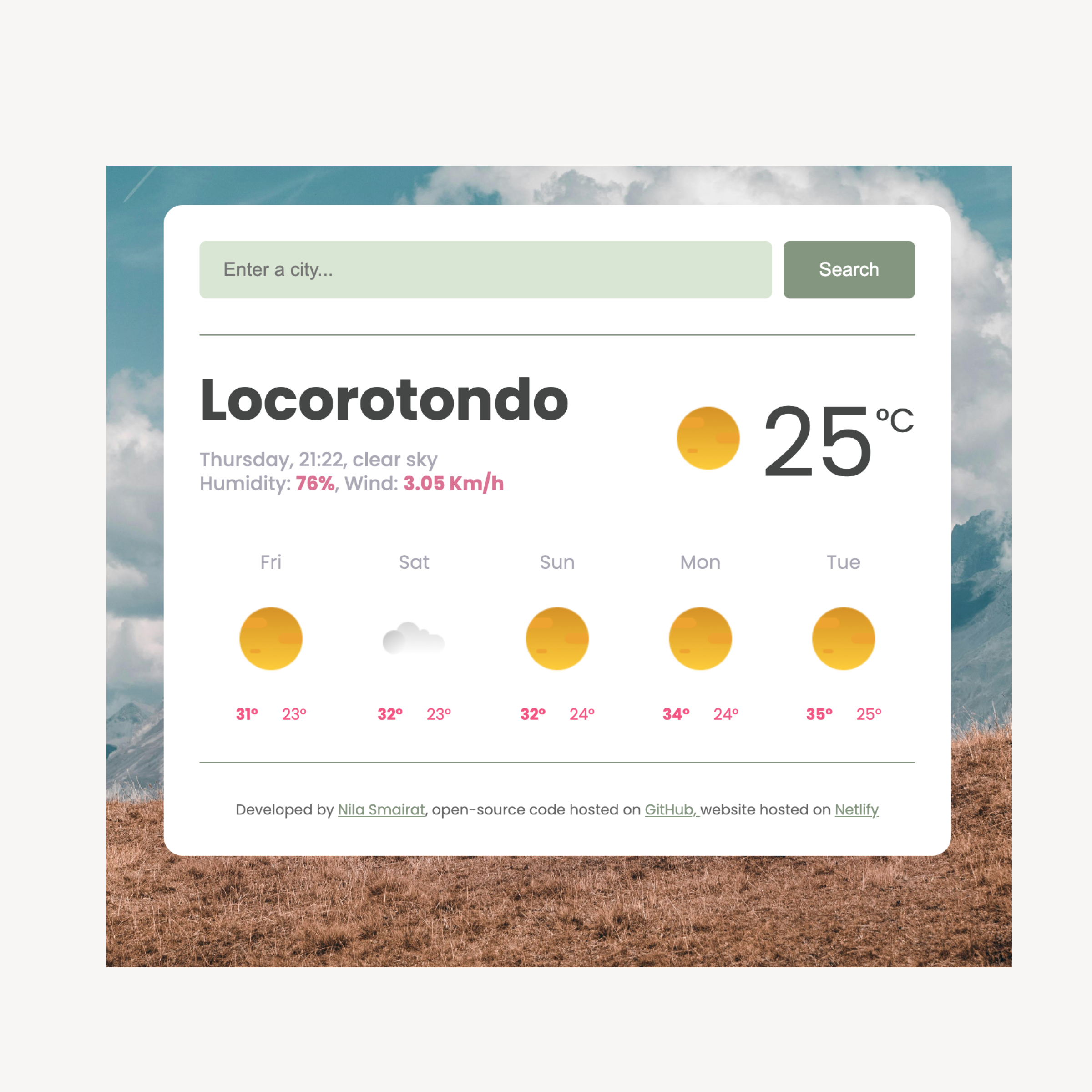 meteo-forecast app preview